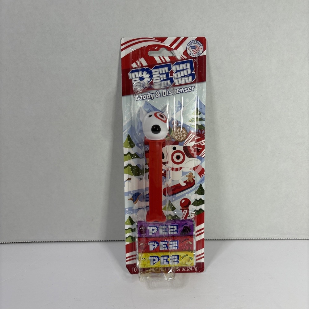 PEZ Target Bullseye Dog Mascot Candy Dispenser New in Package 2024 Release